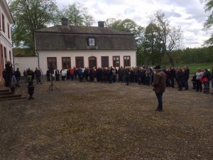 Greve Gerhard Lilliestjerna håller föredrag.